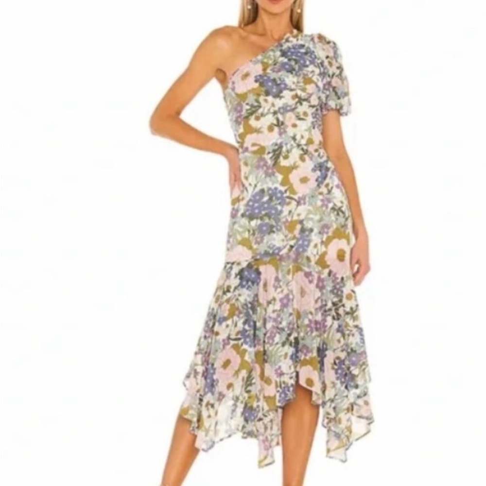 ASTR the Label Santorini Dress in Off White Retro Floral